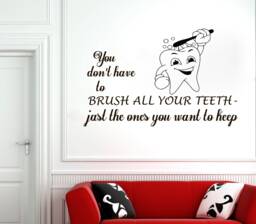 Dental Clinic Wall Decal Tooth Sticker, Removable Vinyl Decor 2984 - thumbnail 1