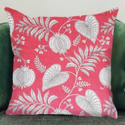 Pink Paisley Cushion Cover Handmade Floral Sofa Pillow, 40cm - thumbnail 3