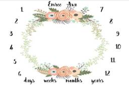 Baby Girl Milestone Blanket, Monthly Age Memory Anniversary Baby Shower Gift, New Mom Gift
