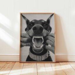 Doberman Poster, Dog Print, Wall Art, Pet Decor, Guard Illustration, Pinscher Lover Gift, Animal Prints - thumbnail 1
