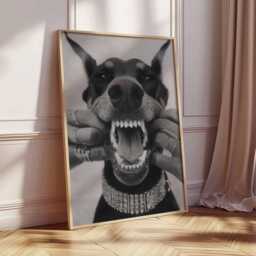 Doberman Poster, Dog Print, Wall Art, Pet Decor, Guard Illustration, Pinscher Lover Gift, Animal Prints - thumbnail 2