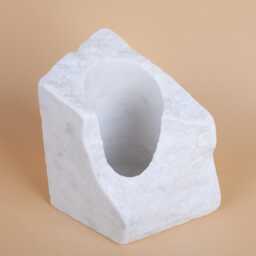 Handmade White Marble Wine Bottle Holder Unique Rack - thumbnail 2