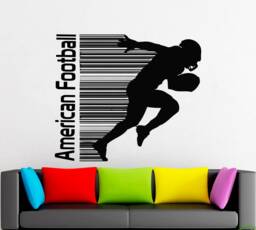 Football Player Wall Decal Sports Decor 2359 - thumbnail 1