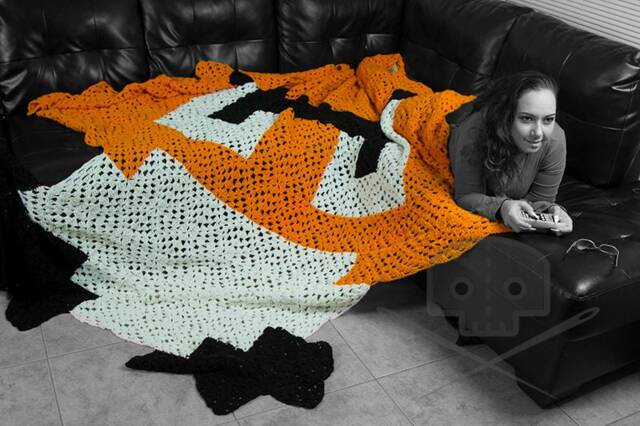Goomba - Inspired 8-Bit Crochet Blanket - image 1