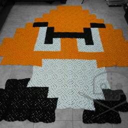 Goomba - Inspired 8-Bit Crochet Blanket - thumbnail 2