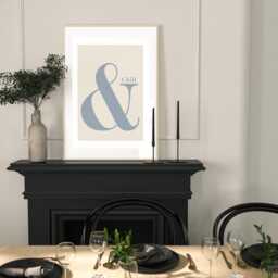 And Chill Ampersand Poster, Beige Quote Print, Retro Typography Minimalist Home Decor, Modern Slogan Wall Art, Office, Lounge, A2 A1 - thumbnail 2