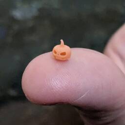 Cute Micro Miniature Halloween Horned Ghosts & Friends. Unpainted Decor. So Tiny Pumpkin, Ghost, Tree, Hay Bale, Base, Tombstone, Mini - thumbnail 3