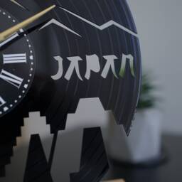 Japanese Vinyl Record Clock Rising Sun Wall Art - thumbnail 4