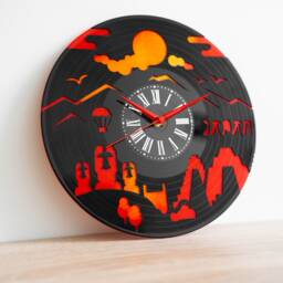 Japanese Vinyl Record Clock Rising Sun Wall Art - thumbnail 3