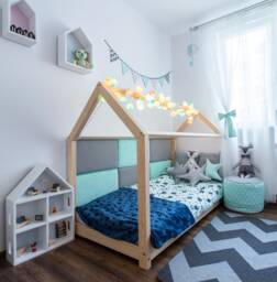 House Bed, Children's Wooden Bed 90 X 180 cm - thumbnail 1