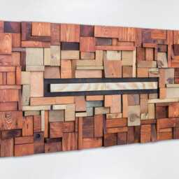 Large Wooden Wall Art Sculpture Unforgettable Statement Piece, Horizontal Artwork Wood - thumbnail 3