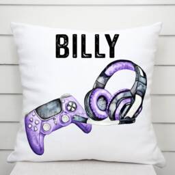 Personalised Kids Gaming Cushion, Personalized Gift For Girls Boys, Gaming Gift, Childrens Personalised Pillow - thumbnail 3