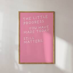 Cute Minimalist Quote Poster Pink Wall Art Aesthetic A4 A3 A2 & Prints Danish Pastel - thumbnail 3