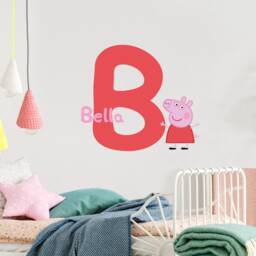 Peppa Pig Wall Sticker - Letter & Name Decal Kids Art - thumbnail 2