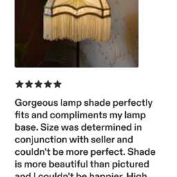 Handmade Ivory Fabric Lampshade Retro Style, Floor/Ceiling Lamp Shade Etsy - thumbnail 4