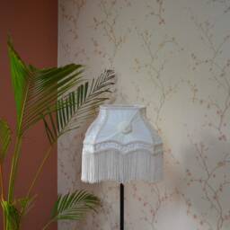 Handmade Ivory Fabric Lampshade Retro Style, Floor/Ceiling Lamp Shade Etsy - thumbnail 3