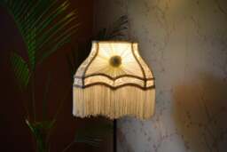 Handmade Ivory Fabric Lampshade Retro Style, Floor/Ceiling Lamp Shade Etsy - thumbnail 1