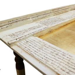 Handmade Coffee Table - Gold Leaf Accent Old World Elegant Living Room Furniture _ York - thumbnail 3