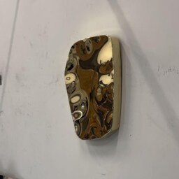 Brass Splash Mirror Wall Sculpture Luxury Gold Metal Art - thumbnail 4