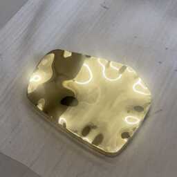 Brass Splash Mirror Wall Sculpture Luxury Gold Metal Art - thumbnail 3