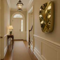 Brass Splash Mirror Wall Sculpture Luxury Gold Metal Art - thumbnail 2