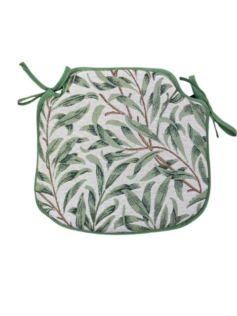 William Morris - Willow Bough Sage Tapestry Small Spindle Back Tie-On Seat Pads Dining/Patio/Garden/Kitchen - image 1