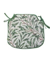 William Morris - Willow Bough Sage Tapestry Small Spindle Back Tie-On Seat Pads Dining/Patio/Garden/Kitchen - thumbnail 1