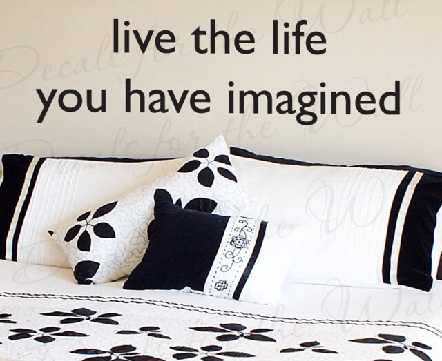 Live Life You Have Imagined Office Inspirational Motivational Achievement Success Wall Decal Decor Lettering Vinyl Quote Sticker Art In27 - image 1