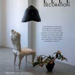 Paper Mache Large Pendant Light, Ceiling Lamp Calyx Of A Flower, Black Brutalist - thumbnail 3