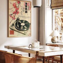 Japanese Retro Music Poster, Vintage Vinyl Wall Art, Print, Asian Gift - thumbnail 3