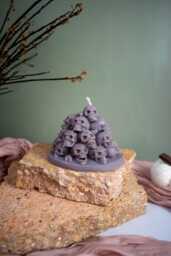 3D Skull Candle Spooky Halloween Decor, Handmade Soy Beeswax - thumbnail 1