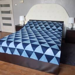 1 Denim Jeans Quilt Patchwok, Patchwork Denim, Denim Bedcover, Bedcover Patchwork, Upcycled, Scrap Fabric, Bedspread, Vintage - thumbnail 3