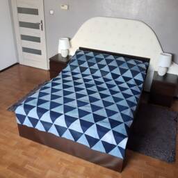 1 Denim Jeans Quilt Patchwok, Patchwork Denim, Denim Bedcover, Bedcover Patchwork, Upcycled, Scrap Fabric, Bedspread, Vintage - thumbnail 2