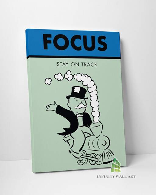 Monopoly Motivational Inspirational Quote Canvas Art Wall Print Picture Home Decor -D424 - image 1