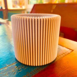Modern Ribbed Pla Pencil Holder - Minimalist Desk Organizer - thumbnail 2