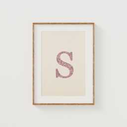 Custom Chinoiserie Letter Wall Art, Floral Baby Monogram Embroidered Nursery Monogram, Monogrammed Name Gifts For Girl - thumbnail 2