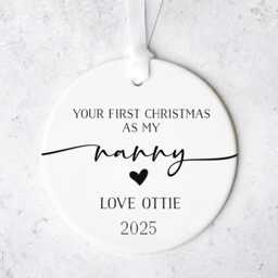 Personalised Grandparents First Christmas Ornament - New Baby Bauble For Grandma & Grandad Tree Decoration From Grandchild - thumbnail 2