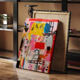 Abstract Graffiti Print, Colorful Wall Art, Apartment Decor, Modern Home Urban Street Canvas, Printable Xmas Gift, Digital Art - thumbnail 3