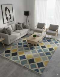 Handmade Kilim Rug Geometric Wool Flatweave - Custom Order - thumbnail 1