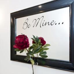 Mirror Sticker Be Mine - Decals Wall Tattoo Art Quote Home Decor Mine Love - thumbnail 1