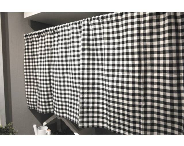 Cafe Curtain Window Valance/Living Room Treatment/Kitchen/Bathroom/Kids Nursery, Children, Boy, Living RoomGingham Vichy, Washable, Gift - image 1