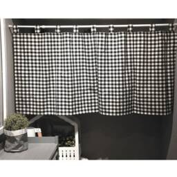 Cafe Curtain Window Valance/Living Room Treatment/Kitchen/Bathroom/Kids Nursery, Children, Boy, Living RoomGingham Vichy, Washable, Gift - thumbnail 3