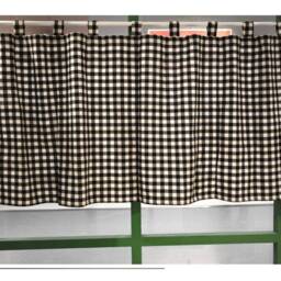 Cafe Curtain Window Valance/Living Room Treatment/Kitchen/Bathroom/Kids Nursery, Children, Boy, Living RoomGingham Vichy, Washable, Gift - thumbnail 2