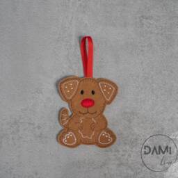 Dog Personalised Christmas Tree Hanging Decoration, Handmade Felt Ornament, Lover Gift, Pet Loss Gift - thumbnail 2