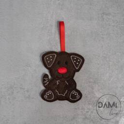 Dog Personalised Christmas Tree Hanging Decoration, Handmade Felt Ornament, Lover Gift, Pet Loss Gift - thumbnail 3
