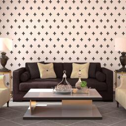 Fleur De Lis French Shabby Chic Pattern - Wall Decal Custom Vinyl Art Stickers - thumbnail 2