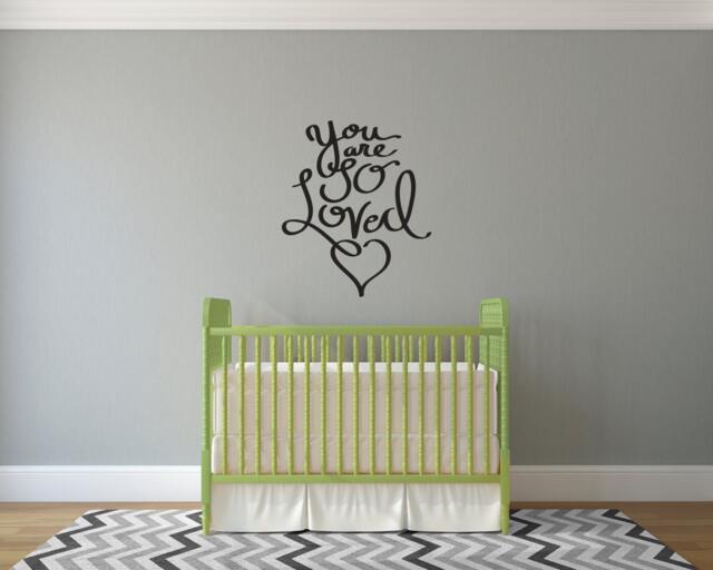 You Are So Loved Wall Decal - Nursery Decor, Vinyl Art - image 1