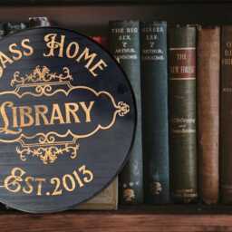 Custom Engraved Library Sign Vintage Wooden Book Lover Gift - thumbnail 3