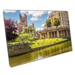 Long Exposure Bath Somerset Cityscape Canvas Print - UK Landscape Wall Art For Home & Office Decor - thumbnail 1
