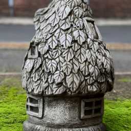 Concrete House Figurine Outdoor Home Statue Stone Mushroom Sculpture Fairy Tale Decor Lawn Ornament Front Door Decoration House Lover Gift - thumbnail 2